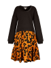 happy girls by Eisend Sukienka w kolorze czarno-pomarańczowym