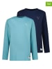 Vingino 2er-Set: Longsleeves in Hellblau/ Dunkelblau