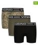 Vingino 3er-Set: Boxershorts in Khaki/ Schwarz