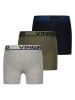 Vingino 3er-Set: Boxershorts in Dunkelblau/ Khaki/ Grau