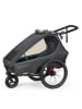 Qeridoo Przyczepka rowerowa 3w1 "Kidgoo 1 Navy Blue" w kolorze szaro-granatowym