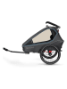 Qeridoo Przyczepka rowerowa 3w1 "Kidgoo 1 Navy Blue" w kolorze szaro-granatowym