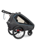 Qeridoo Przyczepka rowerowa 3w1 "Kidgoo 1 Navy Blue" w kolorze szaro-granatowym
