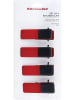 KitchenAid Klamerki kuchenne (4 szt.) w kolorze czerwono-czarnym - wys. 8,6 cm