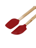 KitchenAid 2tlg. Teigschaber-Set in Hellbraun/ Rot