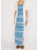 Blutsgeschwister Jurk "Grapewine Goddessmyth of mykonos" wit/blauw
