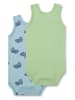 Sanetta 2-delige set: rompers groen/lichtblauw