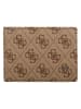 Guess Leder-Kartenetui "Milano" in Beige/ Hellbraun - (B)11,5 x (H)8,5 x (T)1,5 cm