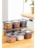 Violeta Home 9er-Set: Vorratsdosen in Anthrazit - (B)10 x (H)10 x (T)9,5 cm