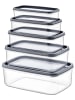 Violeta Home 5er-Set: Frischhaltedosen in Transparent/ Anthrazit