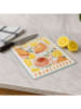 Violeta Home Schneidebrett in Weiß/ Gelb- (L)30 x (B)20 cm