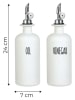 Violeta Home 2-delige set: azijn- en oliedispenser wit/zwart - (H)24 cm