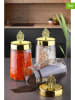 Violeta Home 3er-Set: Vorratsgläser in Transparent/ Gold - (H)20 cm