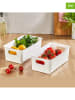Violeta Home 2er-Set: Vorratsbehälter in Weiß - (B)17 x (H)10,5 x (T)31 cm