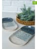 Violeta Home 2er-Set: Servierplatten in Weiß/ Blau - (L)28 x (B)14 cm
