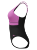 Speedo Badeanzug "Eco Contour Eclipse" in Schwarz/ Rosa