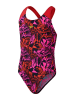 Speedo Badeanzug "Eco Dig" in Schwarz/ Rot/ Pink