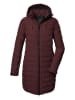 Killtec Doorgestikte mantel donkerrood