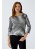 Oui Longsleeve in Schwarz/ Creme
