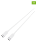 GRUNDIG 2er-Set: USB-C-USB-C-Kabel in Weiß - (L)100 cm