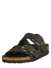 Birkenstock Leren slippers "Arizona" zwart - wijdte S