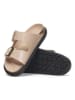 Birkenstock Leder-Pantoletten "Arizona"  in Beige