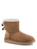 UGG Botki zimowe "Mini Bailey Bow II" w kolorze karmelowym ze skóry jagnięcej