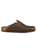 Birkenstock Skórzane chodaki "Boston" w kolorze brązowym