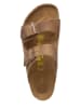 Birkenstock Leren slippers "Arizona" lichtbruin - wijdte S