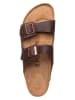 Birkenstock Leder-Pantoletten "Arizona" in Braun