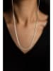 Heliophilia Srebrny naszyjnik z cyrkoniami - dł. 43 cm