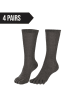Norfolk 4er-Set: Socken in Anthrazit