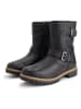 TRAVELIN' Leren boots zwart