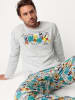 Disney Pyjama "Disney" lichtgrijs/turquoise