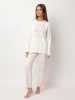 admas Pyjama "Toile De Jouy" wit/lichtroze