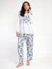 admas Pyjama "Toile De Jouy" wit/blauw