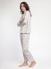 admas Pyjama "Dots & Flowers" wit/roze