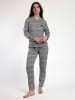 admas Pyjama "Houndstooth" zwart