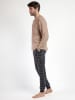 admas Pyjama "Classic" camel/zwart