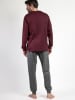 admas Pyjama "Stay at home" bordeaux/zwart