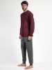 admas Pyjama "Stay at home" bordeaux/zwart