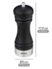 Wenko Pfeffermühle "Sali" in Schwarz/ Silber - (H)17,5 x Ø 5 cm