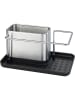 Wenko Afwasorganizer "Orio" zilverkleurig/zwart - (B)21 x (H)10,5 x (D)12 cm