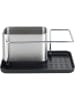 Wenko Afwasorganizer "Orio" zilverkleurig/zwart - (B)21 x (H)10,5 x (D)12 cm