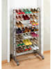 Wenko Schuhregal "Giant" in Silber - (H)125,5 x (T)43 cm