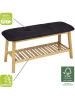 Wenko Schuhbank "Ecori" in Schwarz/ Hellbraun - (B)90 x (H)45 x (T)33 cm