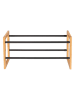 Wenko Schoenenrek naturel/zwart - (B)61 x (H)30 x (D)20 cm