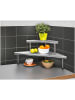 Wenko Edelstahl-Eckregal "Massivo Duo" - (B)48,5 x (H)31 x (T)48,5 cm