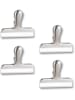 Wenko 4-delige set: sluitklemmen zilverkleurig - (B)6,3 x (H)7,6 cm