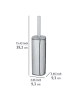 Wenko Toiletborstelgarnituur "Alassio" zilverkleurig - (H)39,2 cm